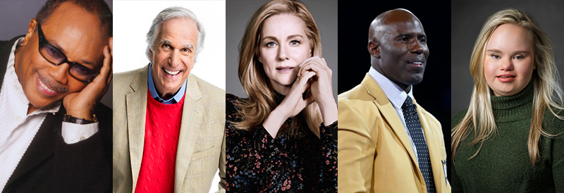 L-R: Quincy Jones, Henry Winkler, Laura Linney, Terrell Davis, Charlotte Fonfara-LaRose