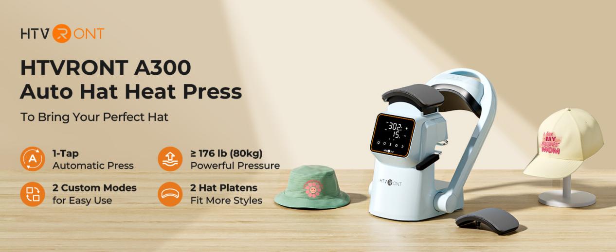 HTVRONT A300 Auto Hat Heat Press Brings True Automation to Hat Making
