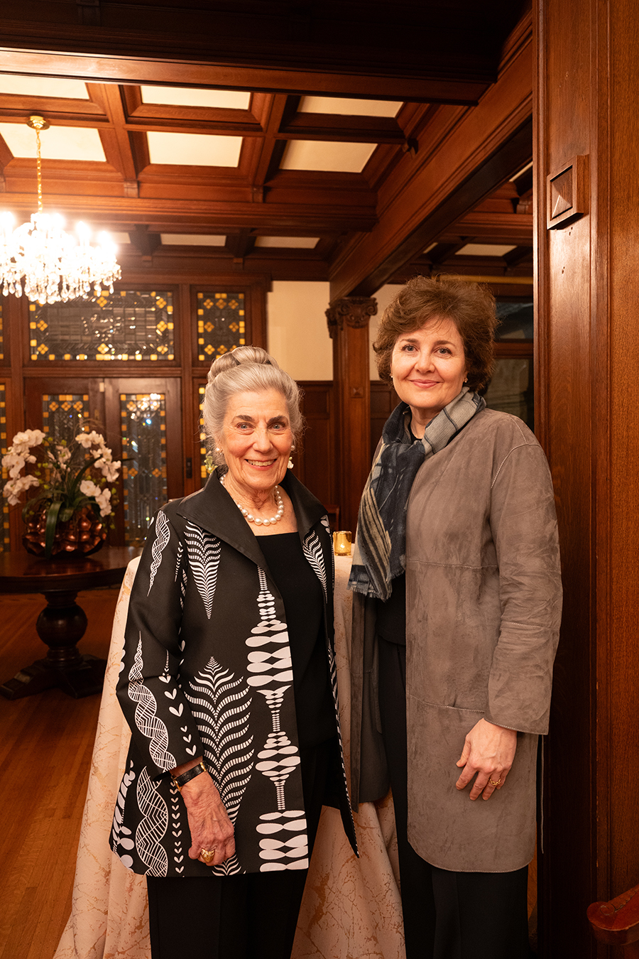 Allbritton Art Institute's Barbara Allbritton with Rebecca Rabinow, director of the Menil Collection