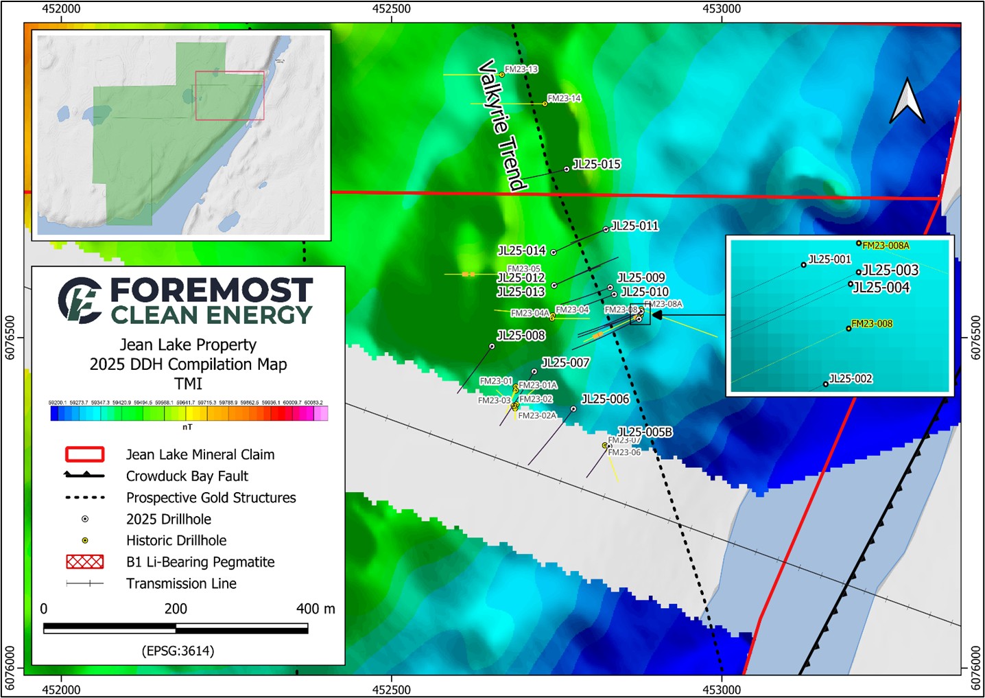 Foremost Clean Energy Reports Continued Drilling Success at its Jean Lake Project with Multiple Shallow Gold Intercepts Including High-Grade interval of 34.2 g/t over 0.8m Within 9.0 g/t over 3.5m