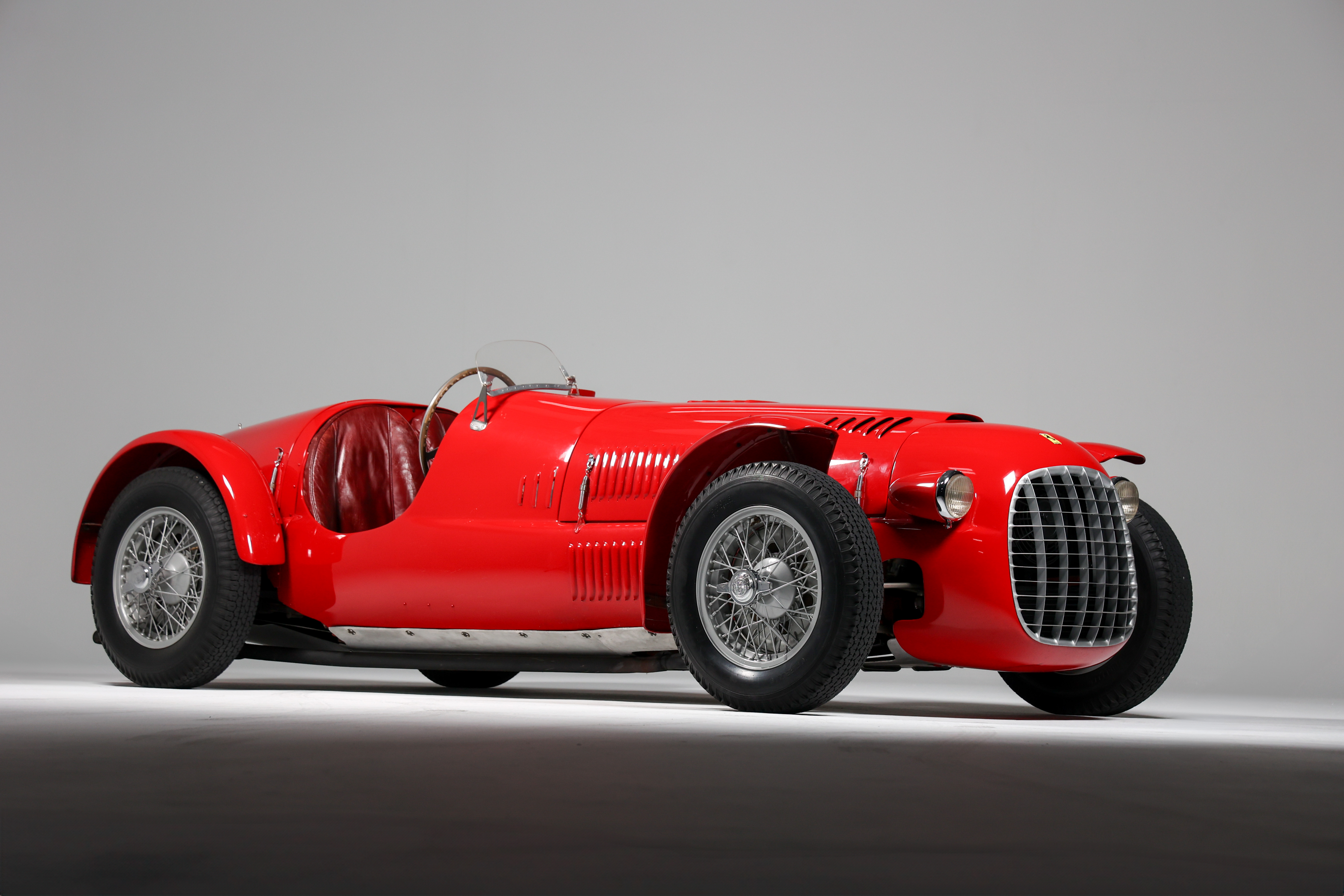 Quite possibly the most original early Ferrari extant, a 1948 Ferrari 166 Spyder Corsa to be offered at Broad Arrow Auctions' inaugural Concorso Villa d'Este Auction 2025(Credit - Ryan Merrill / Courtesy of Broad Arrow Auctions)