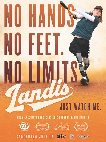Born without hands or feet, Landis Sims showcases the true power of sport through inspiring movie releasing July 12th