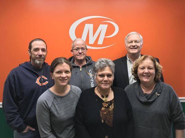 Meet the Team of the Minuteman Press franchise, Barrington, Illinois - L-R: Derek, Jenelle, Bob, Joyce, and owners Gary and Nancy Kreuz.