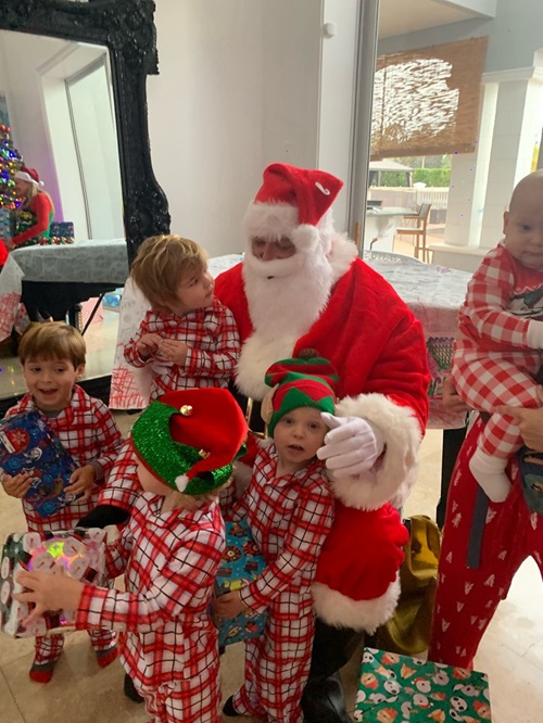 Santa Visits Greg Lindberg's Family