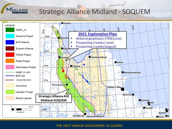 Figure 1 Midland-SOQUEM Alliance Labrador Trough