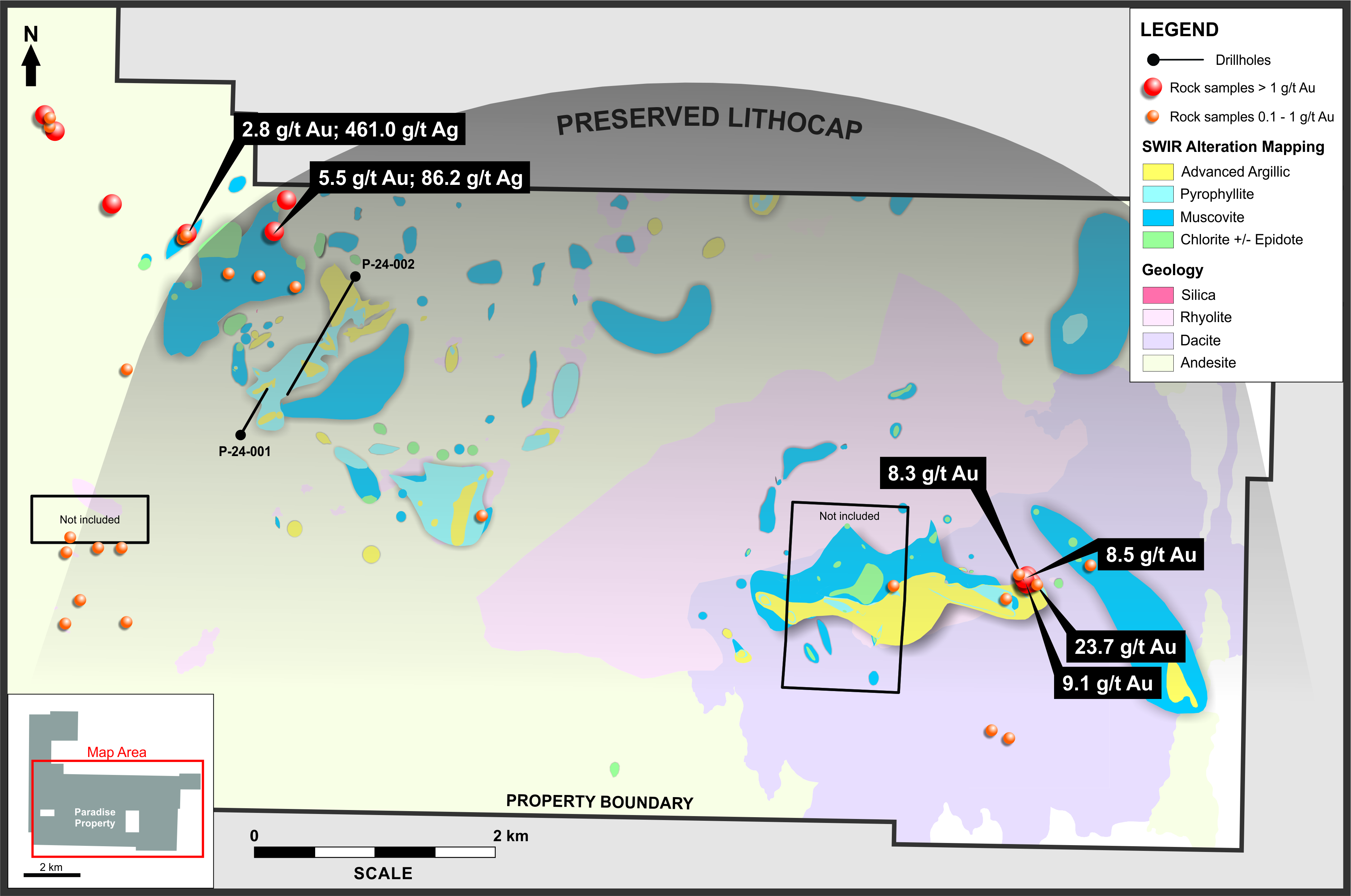 Geology and Alteration Map of the Paradise Project