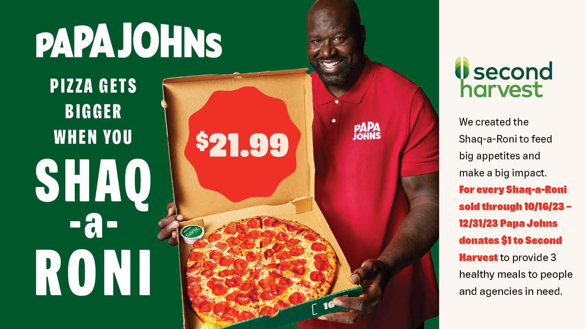 Support Global with Papa John's Pizza