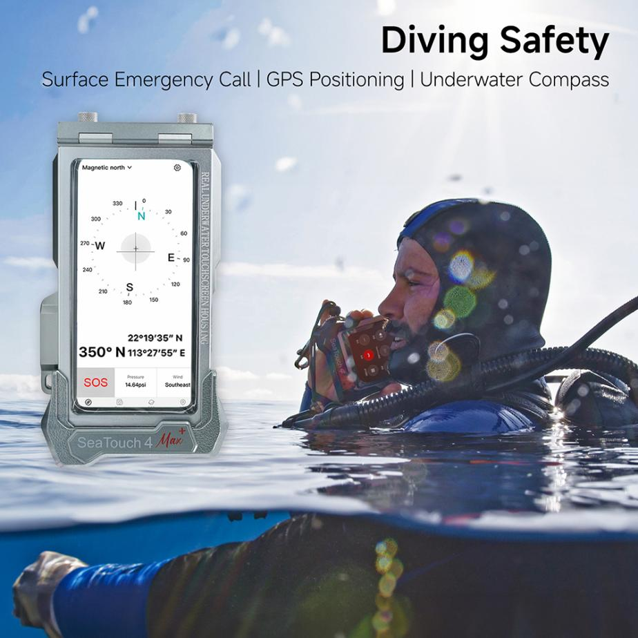 Diving Safety-Surface Emergency Call |GPS Positioning | Underwater Compass