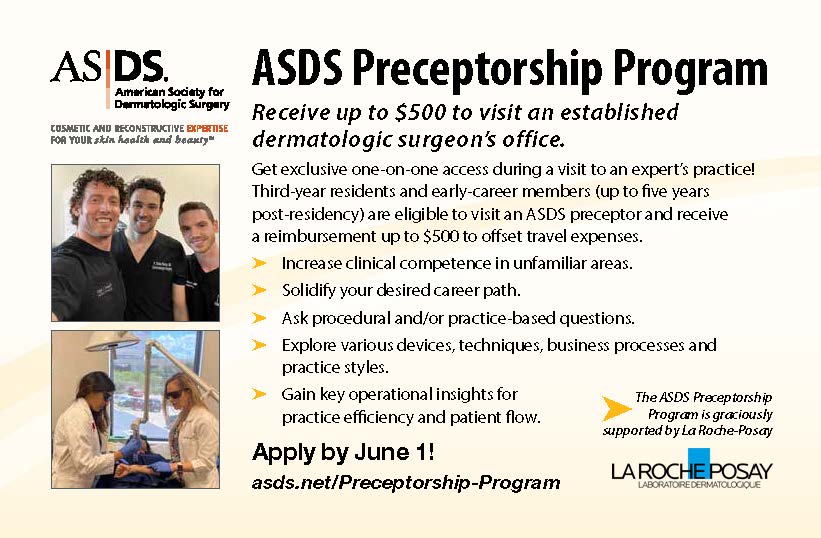 Testimonial for the ASDS Preceptorship Program