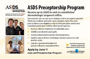 Testimonial for the ASDS Preceptorship Program