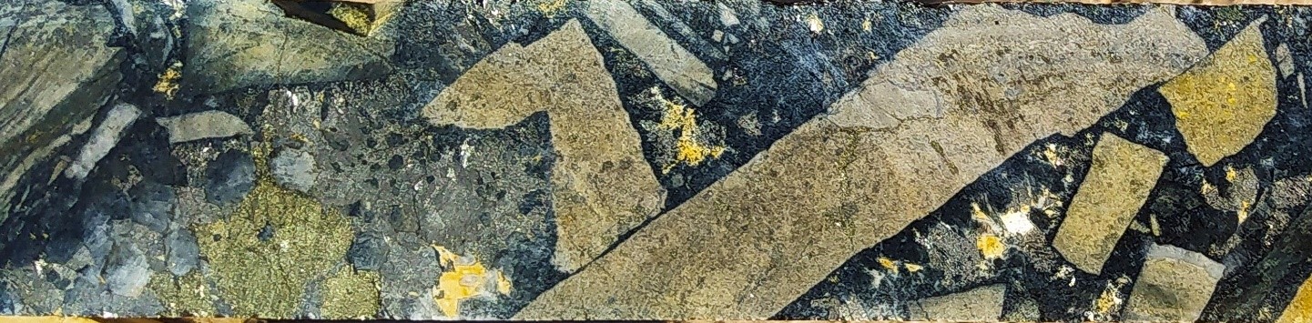 Figure 5: Typical sulphide-rich breccia mineralization at SFdLA: