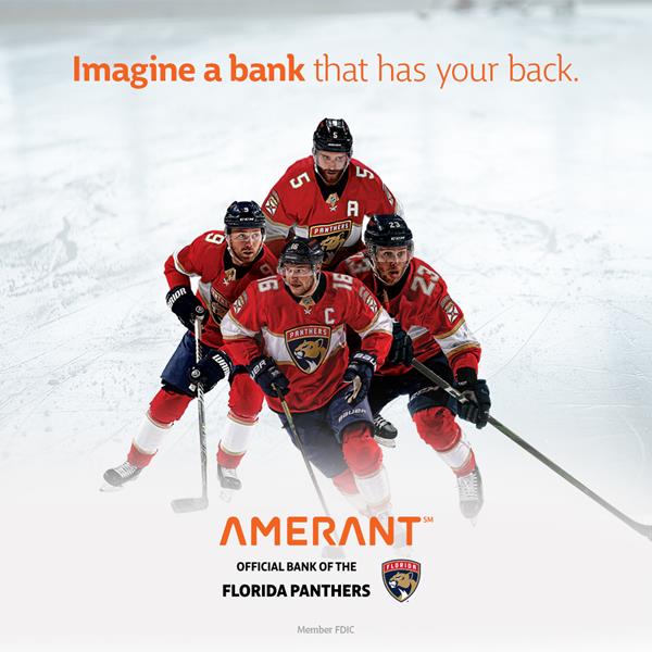 Florida Panthers and Amerant Bank Announce Expanded Partnership; Amerant Becomes Official Bank of the Florida Panthers