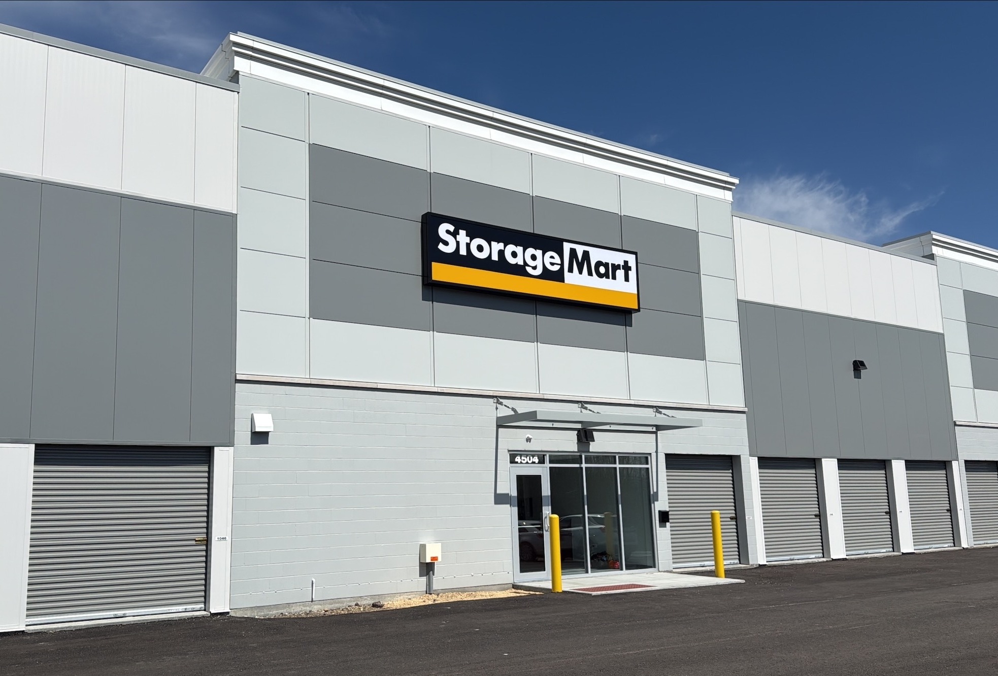 Self storage facility with StorageMart branding in Crystal Lake, IL