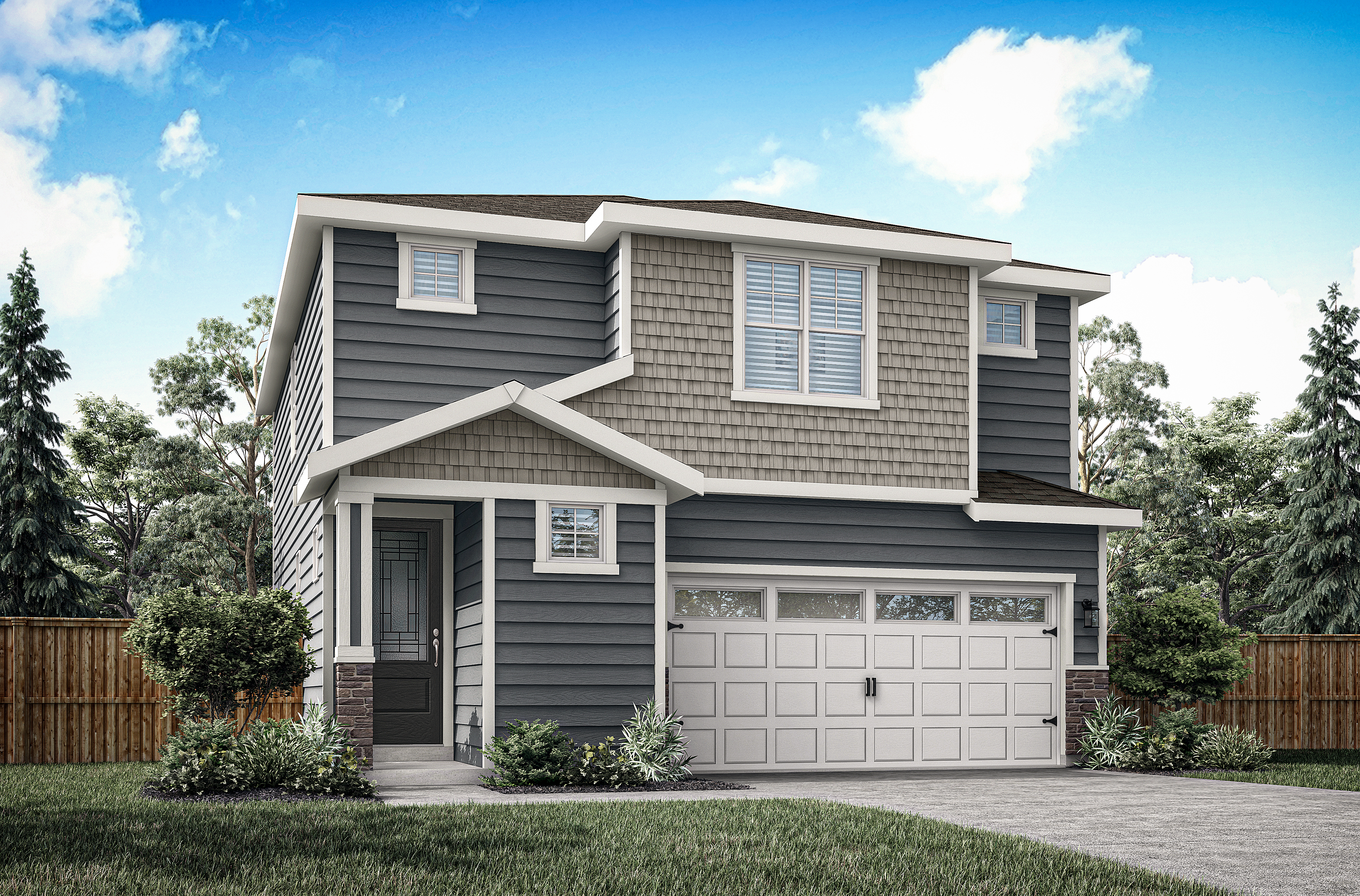 Artist Rendering of the two-story Hawthorn plan by LGI Homes.