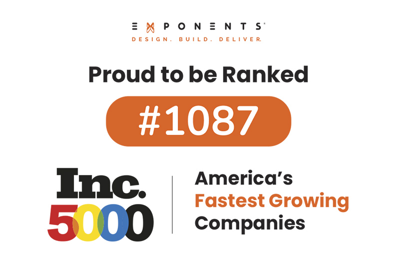 Exponents Ranked #1087 on the 2025 Inc. 5000 List for Exceptional Growth in Trade Show Booth Solutions
