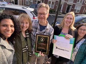 (L to R) Associa Select Community Services community association manager Antu Magallanes with Four Seasons at Mosaic HOA board members Diane Balderson, John Roth, Alisson Barkan and Rachel Schreiman.