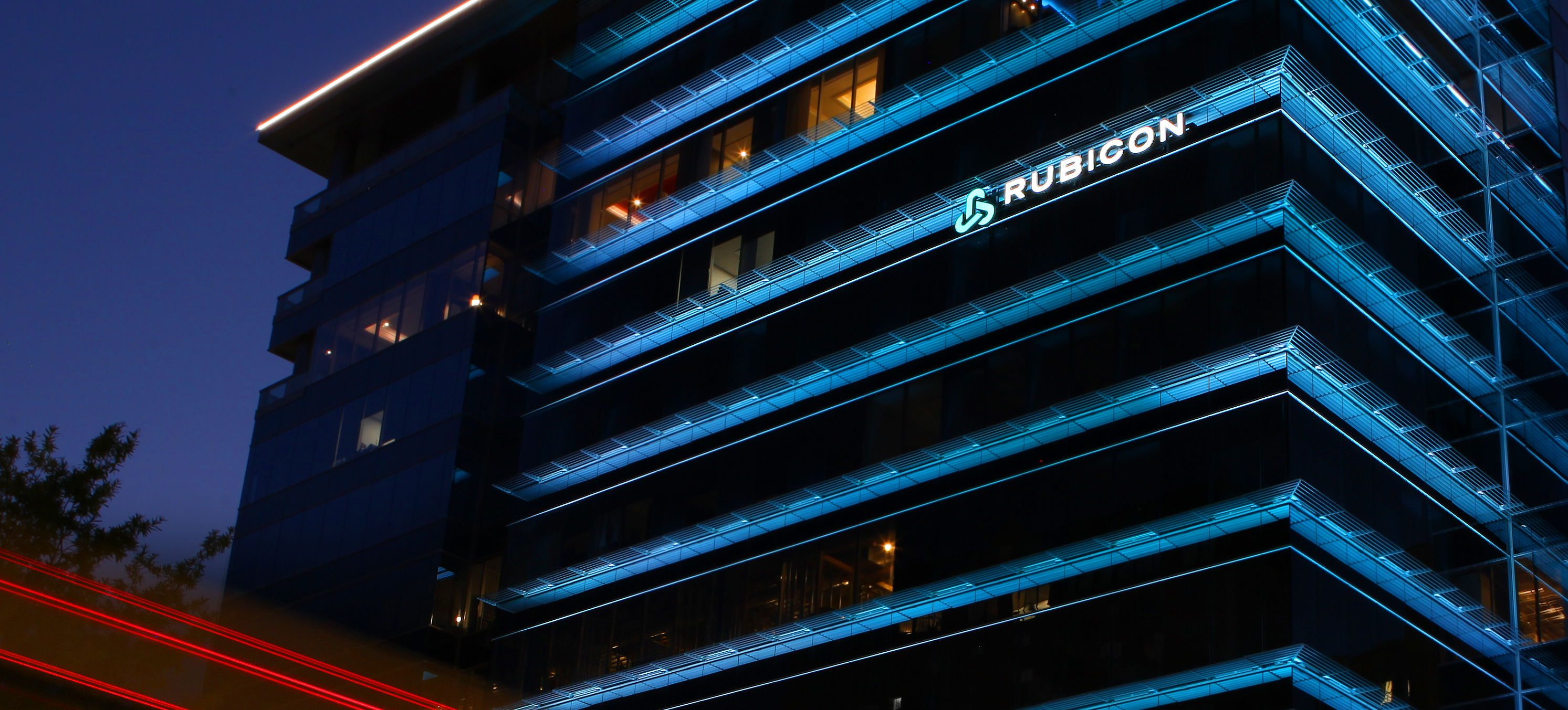 Rubicon's new Lexington, Kentucky Headquarters at Night