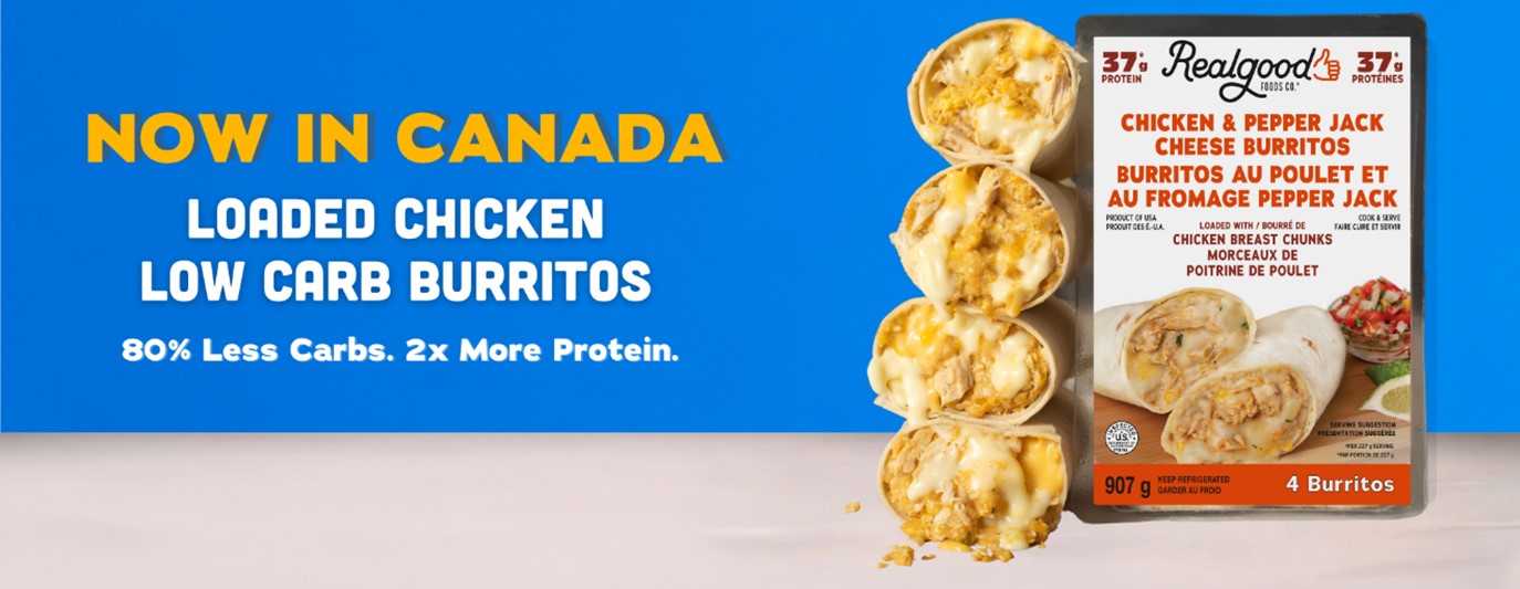 RGF loaded chicken burritos now available in Canada