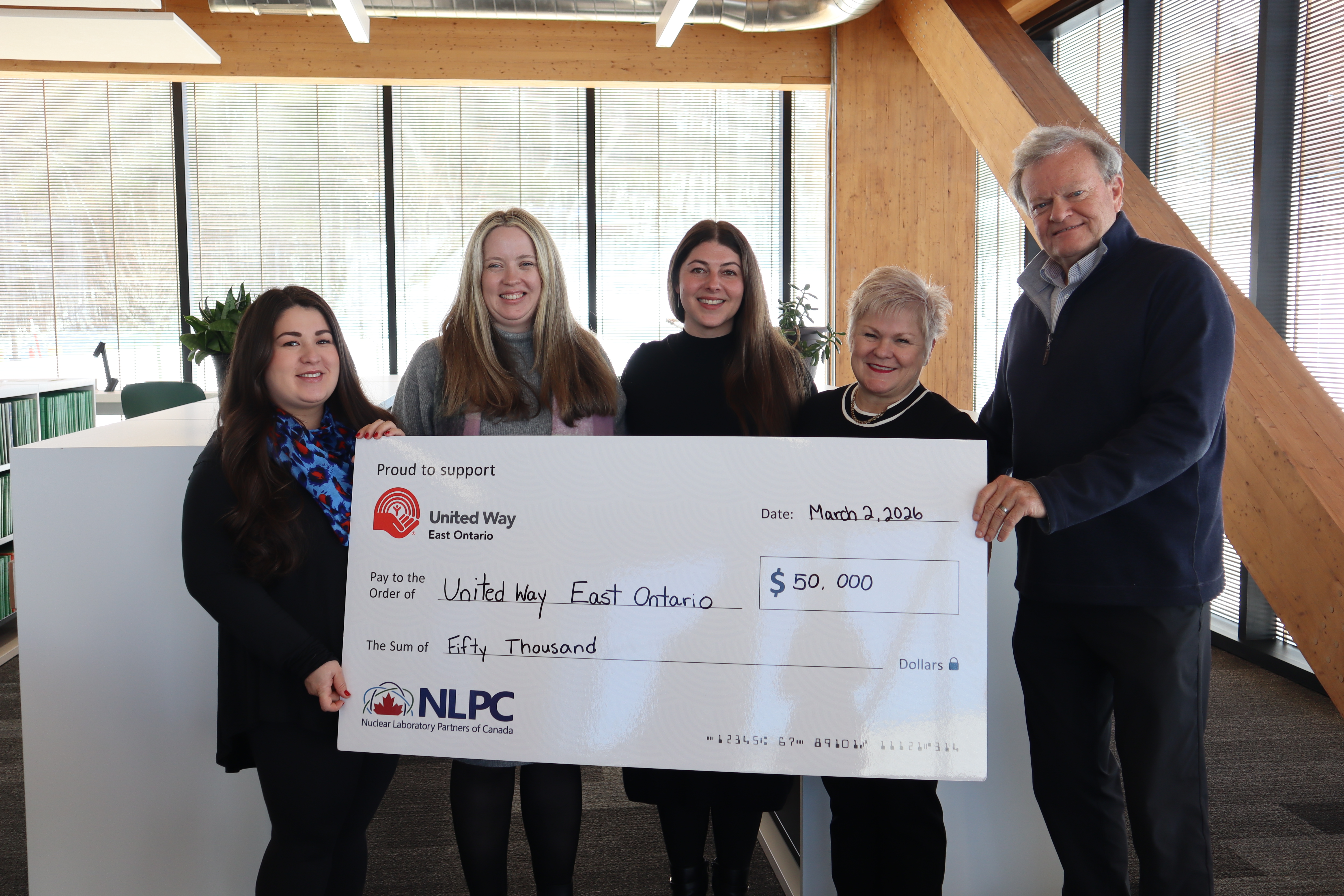 Nuclear Laboratories Partners of Canada (NLPC) matches Canadian Nuclear Laboratories (CNL) employee donations during annual United Way campaign