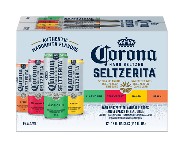 High-Res PNG-Corona Hard Seltzer Seltzerita Variety Pack 12oz 12pk Front Facing Packaging Image