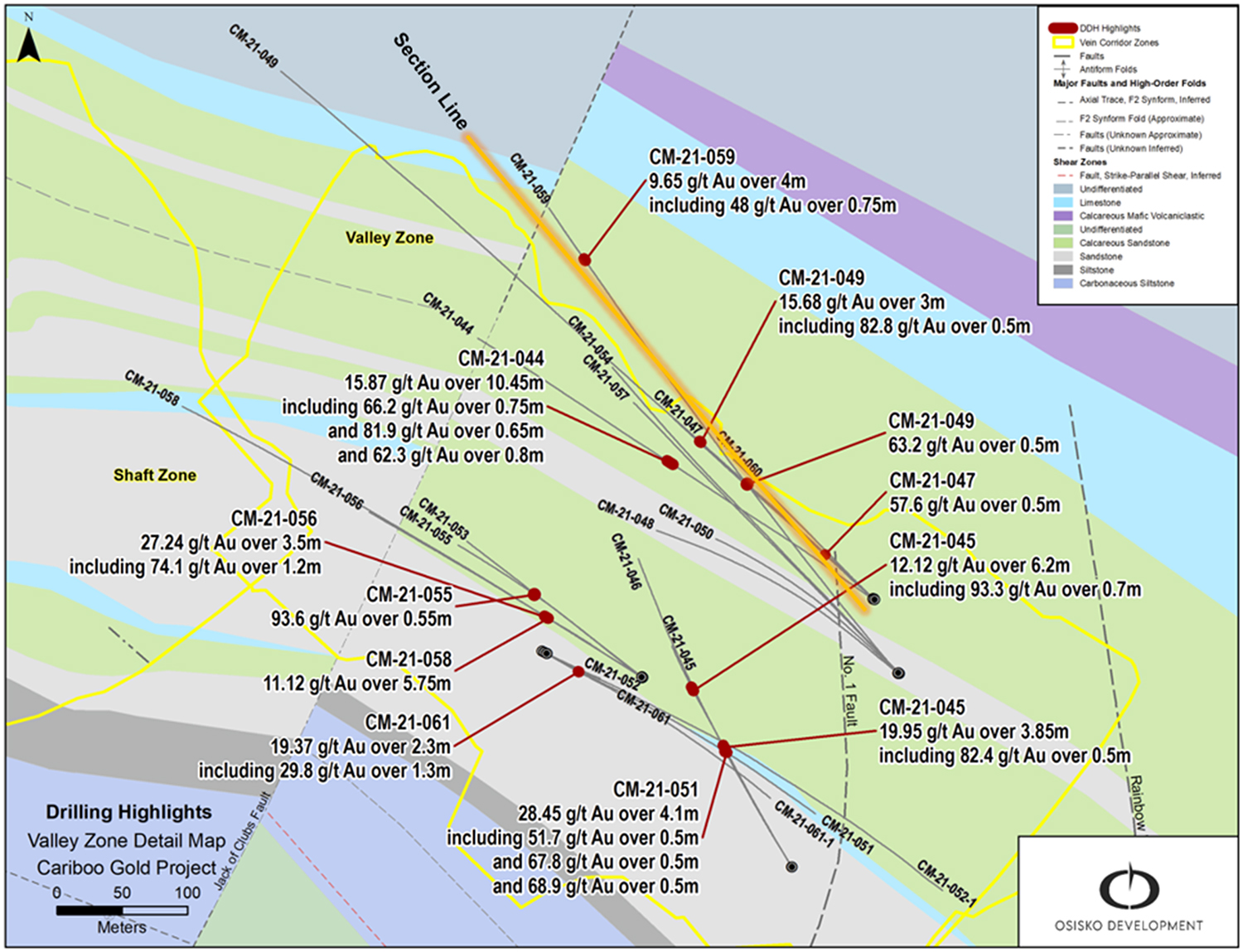 Figure 2: Valley Zone select drilling