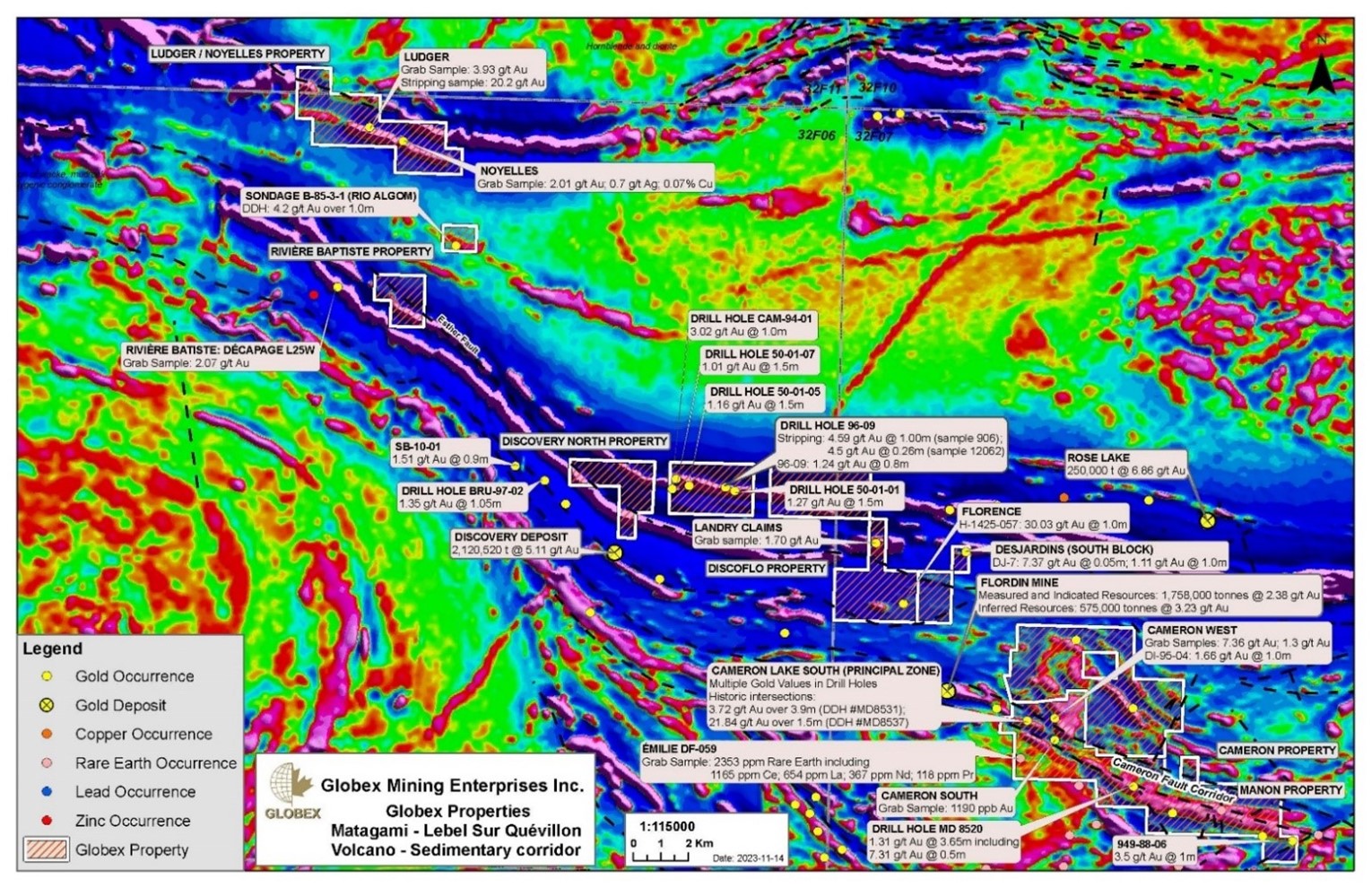 Vertical Gradient Magnetics & Globex Properties