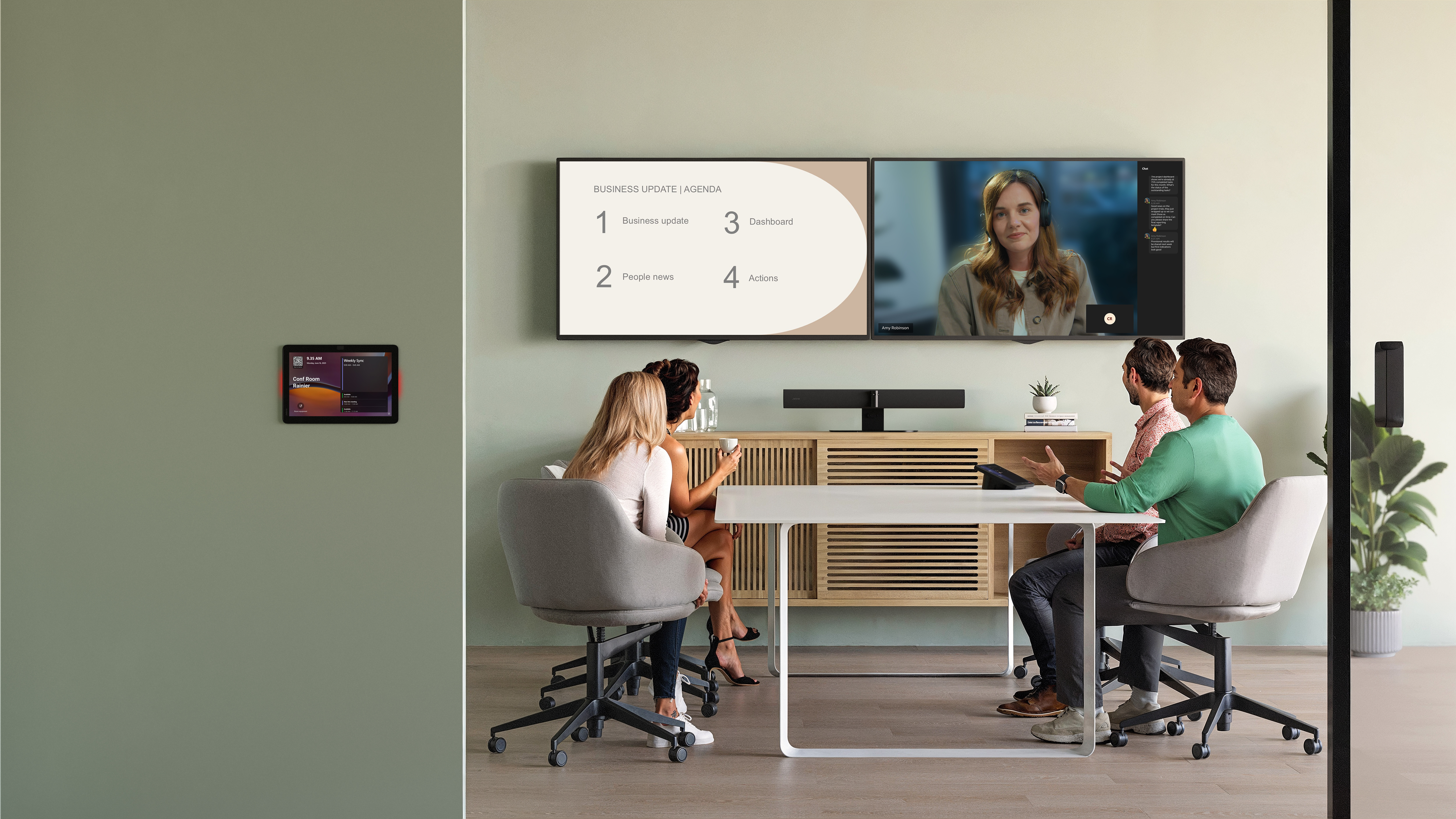 Jabra Scheduler Showing Meeting Room Reserved