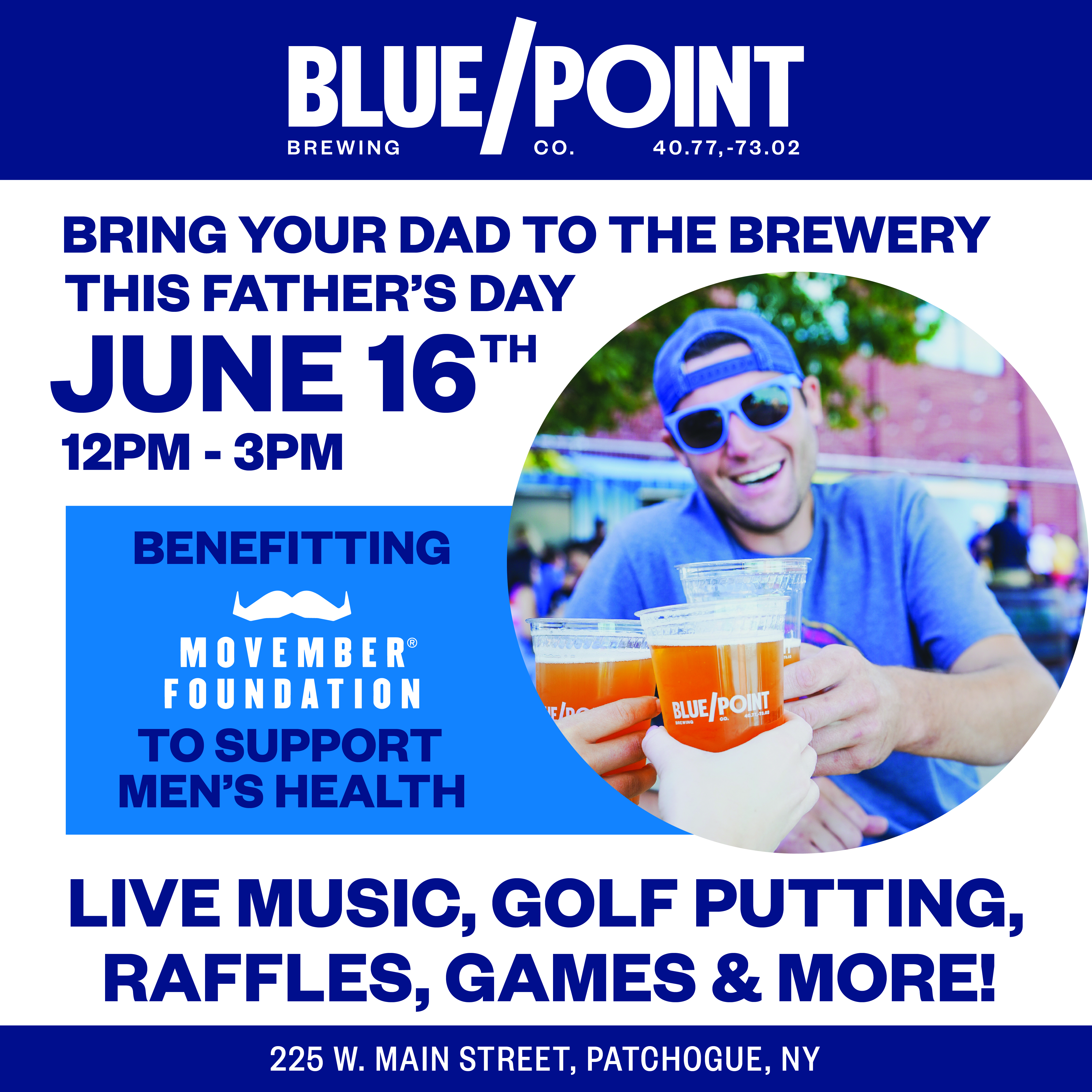 Official Poster for Blue Point Brewing's Father's Day Celebration