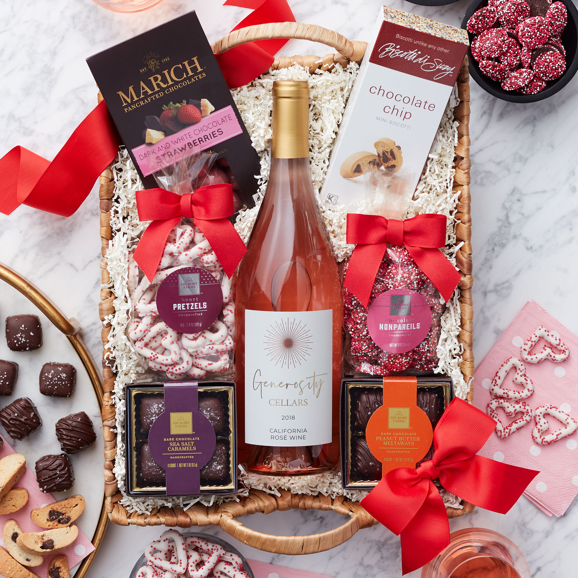 Sweets & Rosé Gift Basket