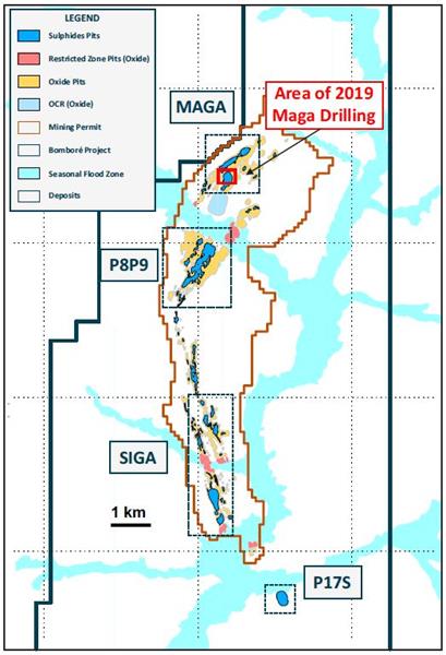  Area of 2010 Maga Drilling