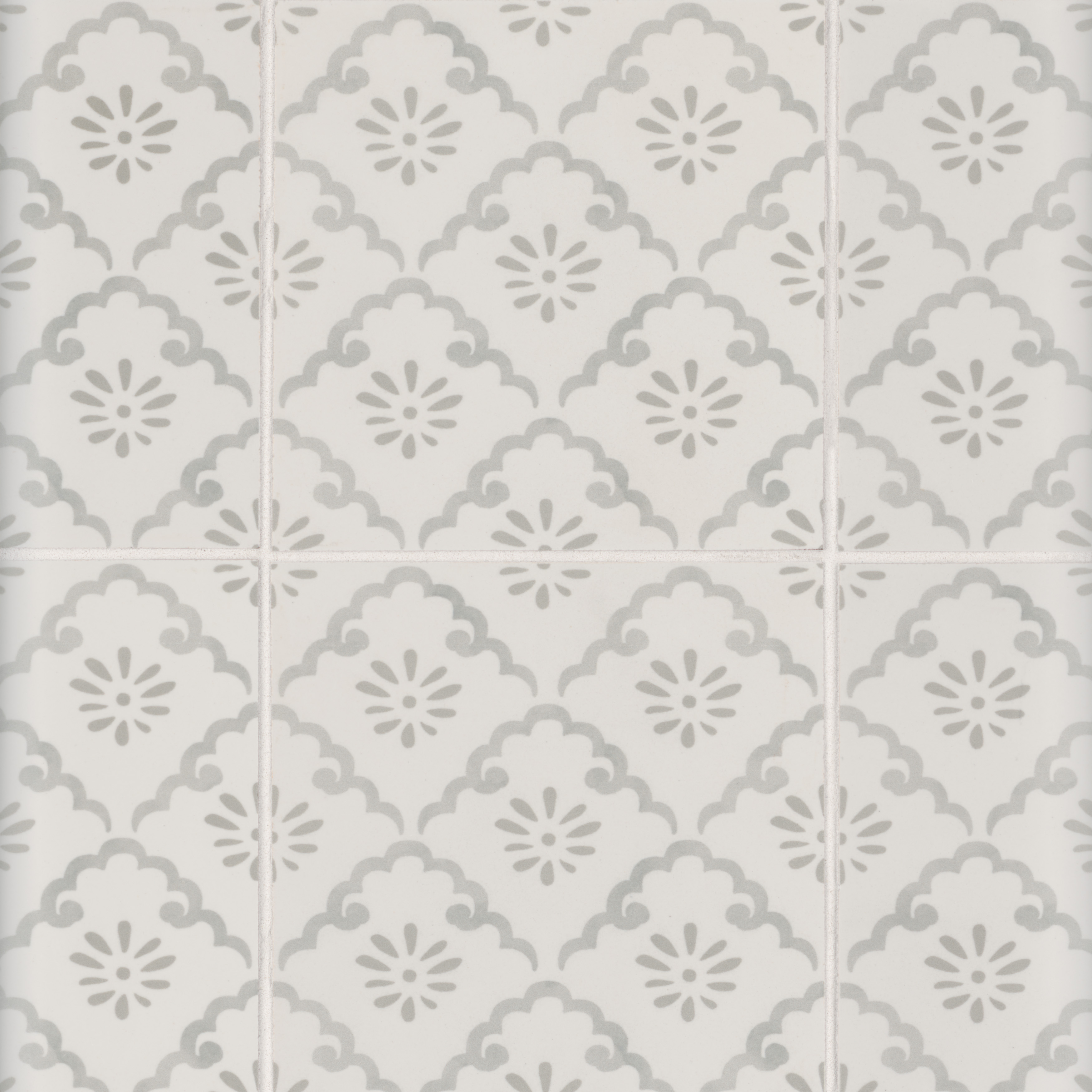 Laura Ashley Coralie Porcelain Wall and Floor Tile in Dove Grey (detail)