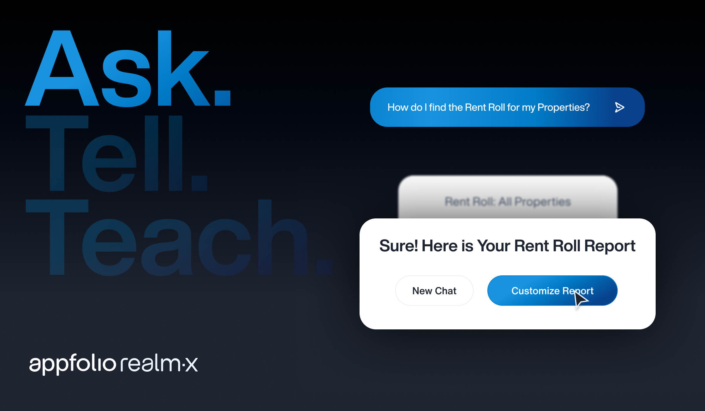 Customers can ask Realm-X any question, such as “How many assigned work orders have had no activity for the past five days?”