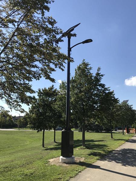 Clear Blue's Smart Off-Grid lights installed at Duncairn Downs Park in the City of Mississauga - 1