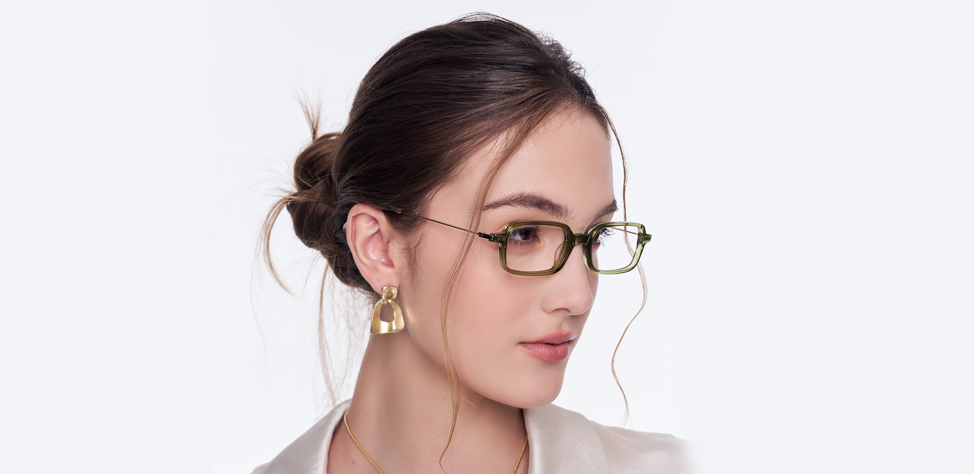 Model showcasing Firmoo prescription glasses, combining fashion-forward design with everyday comfort and clarity.