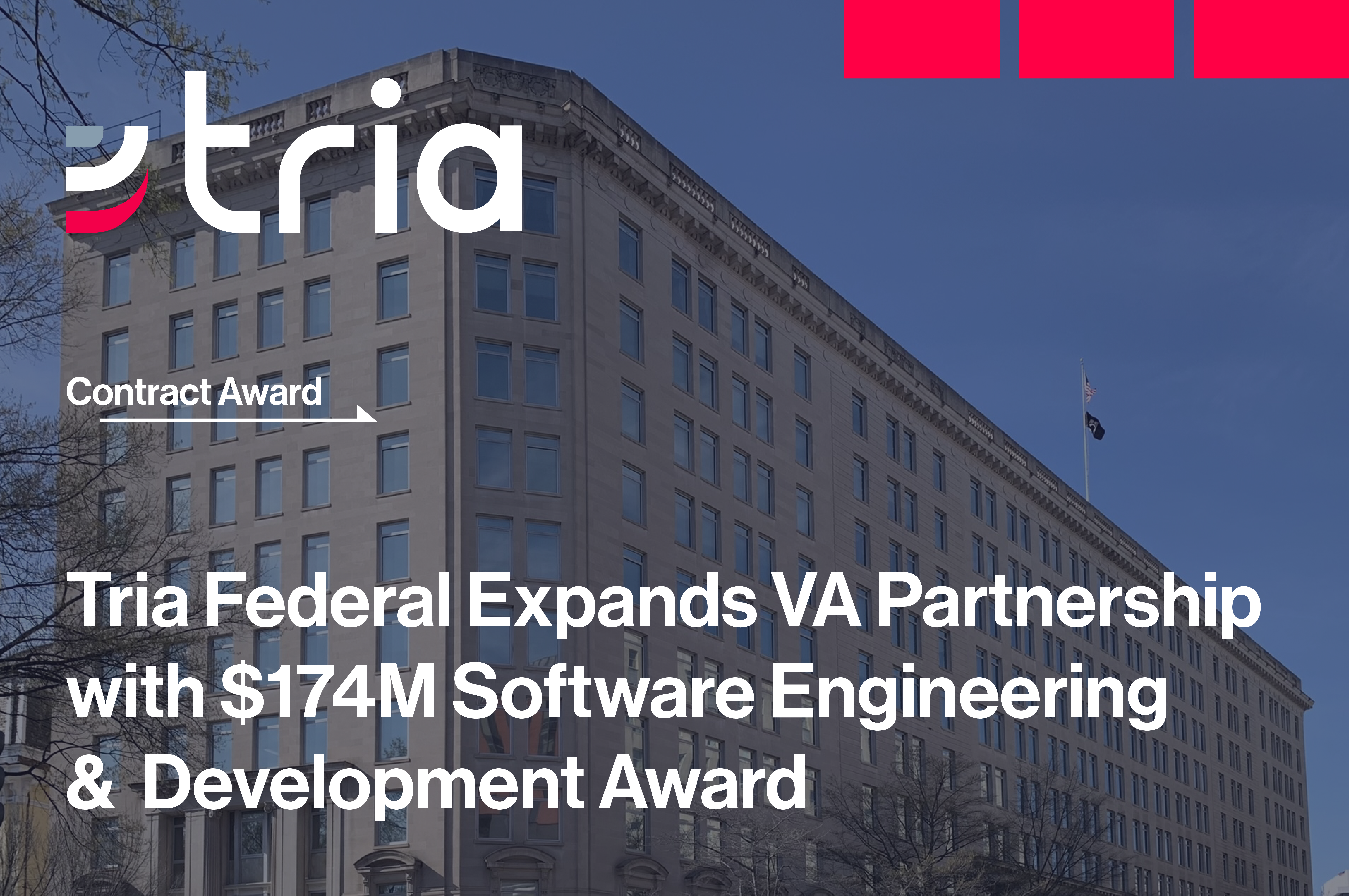 Tria Federal has received a $174 million contract award to provide expanded software engineering and development services to the Department of Veterans Affairs’ (VA) Financial Services Center (FSC).