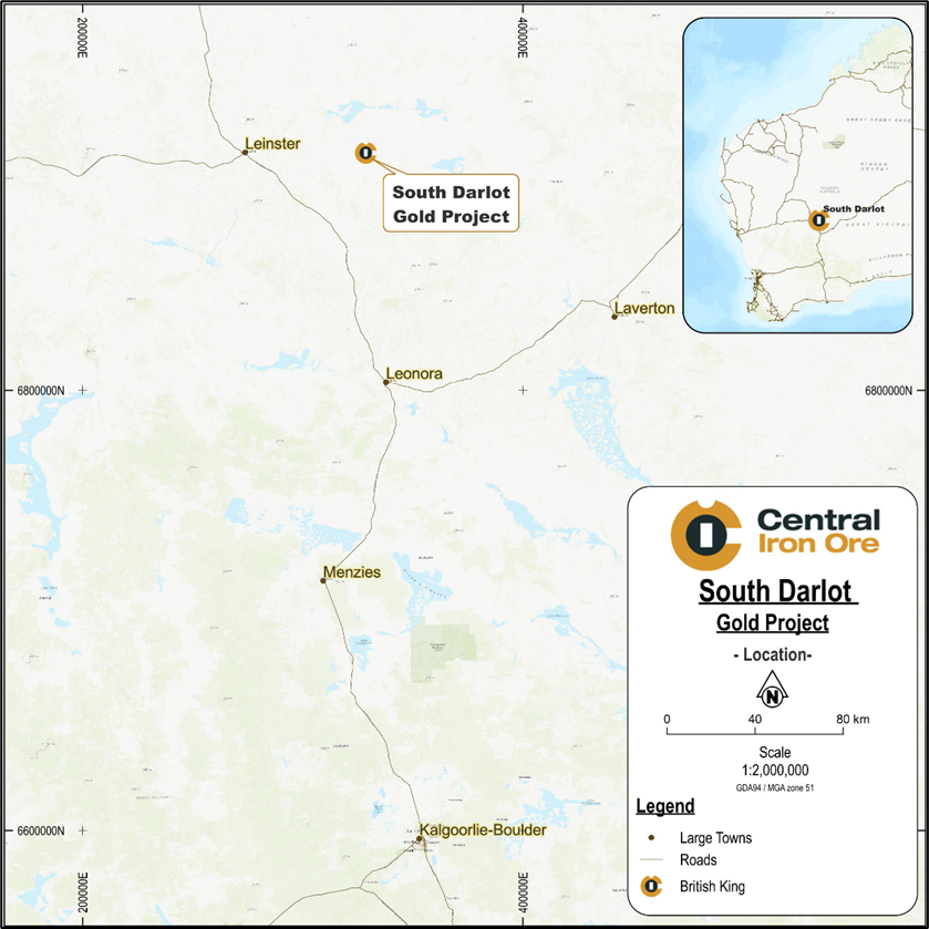 South Darlot Gold Project Location