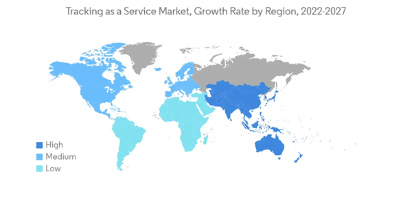 Tracking As A Service Market Tracking As A Service Market Growth Rate By Region 2022 2027
