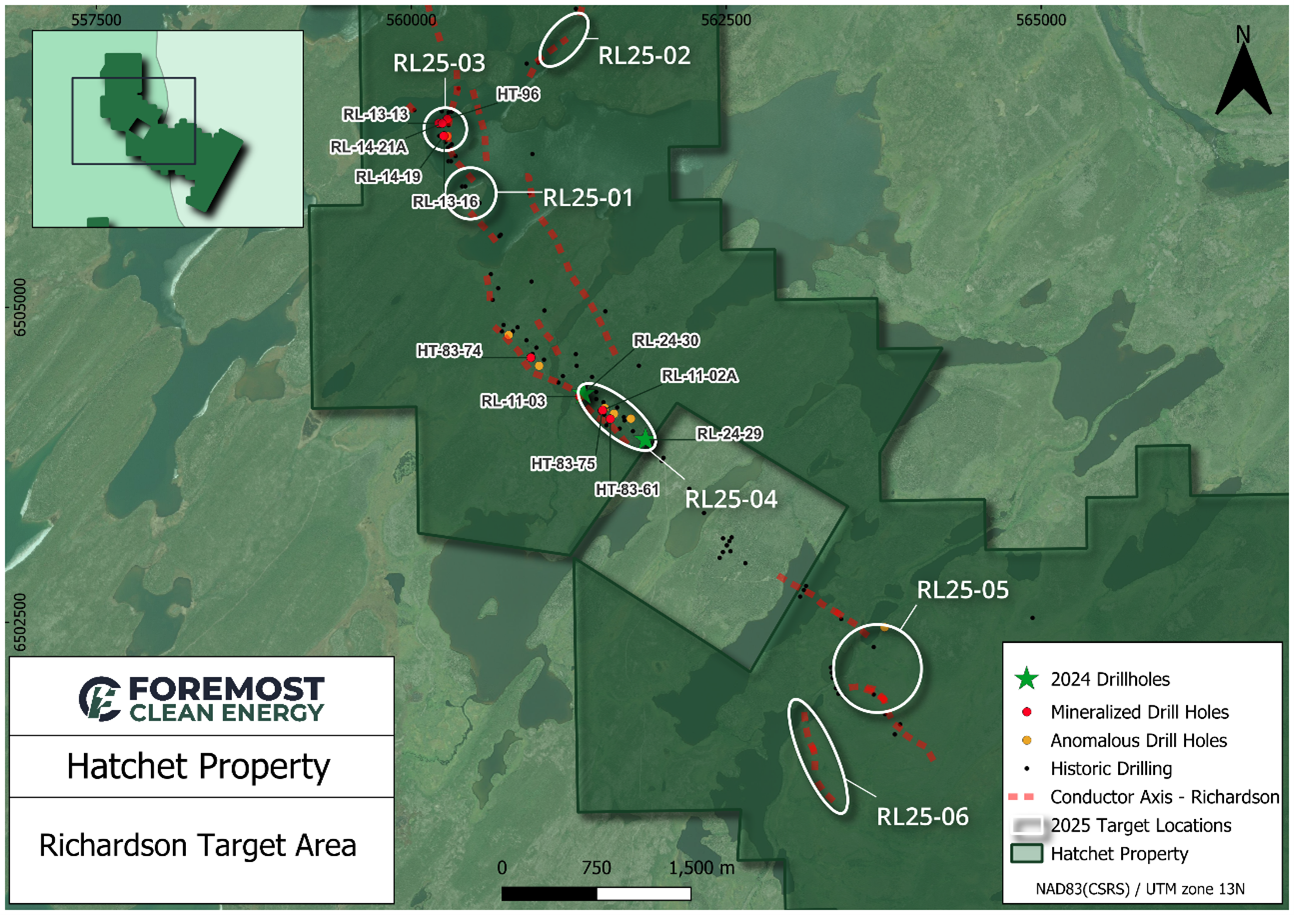 Drill Targets at Richardson - Hatchet Lake Uranium Property