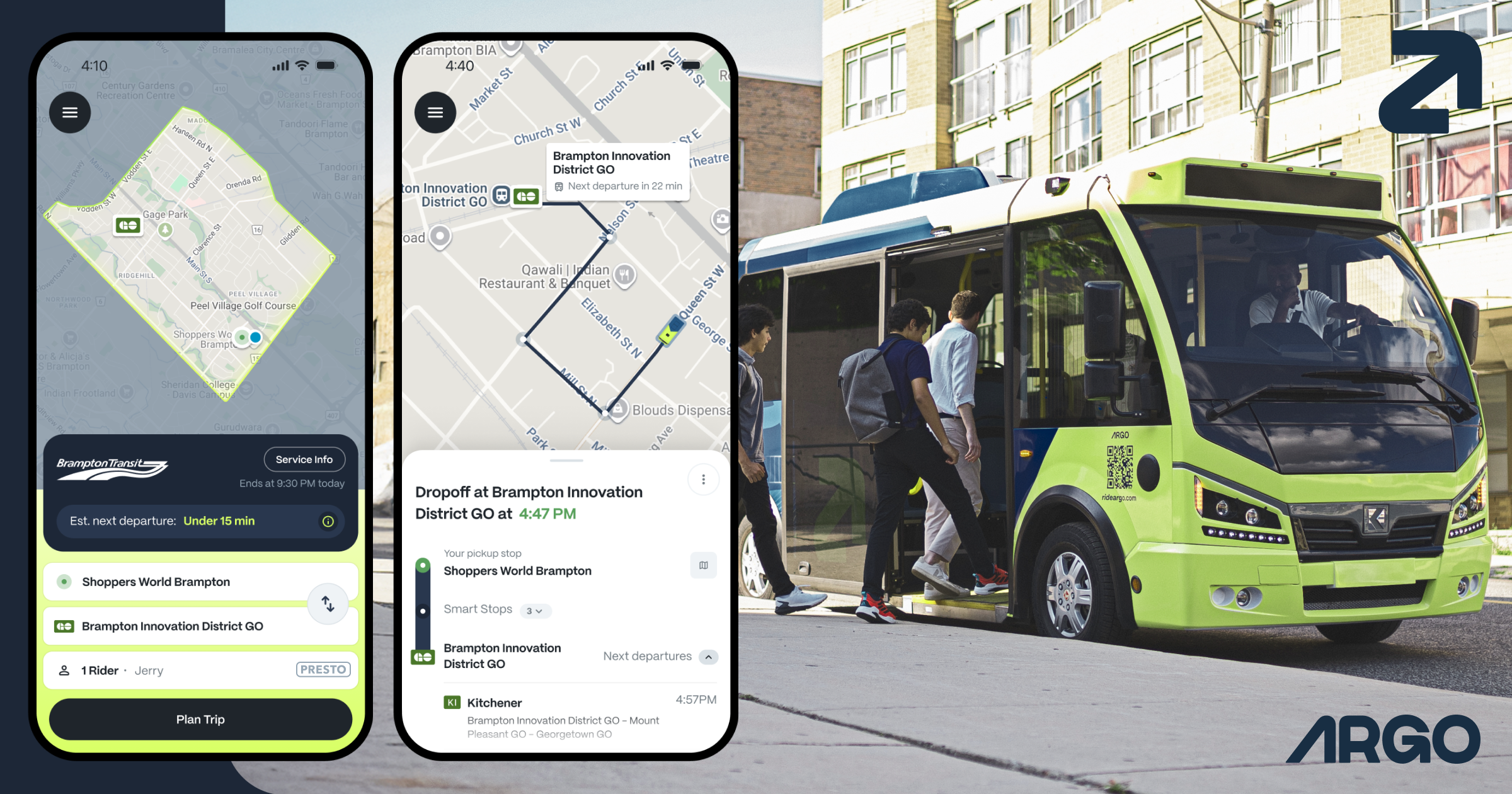 Argo Transit App and Argo X1 Electric Bus 