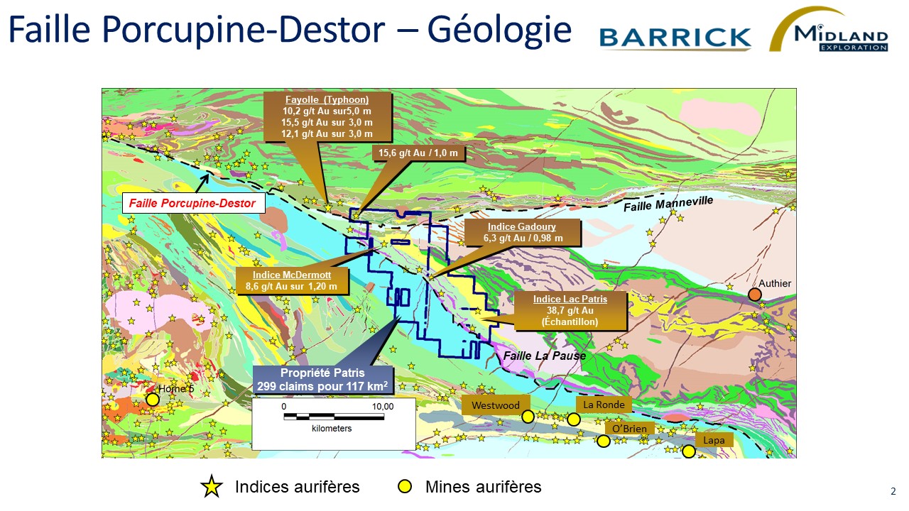 Figure 2 Faille Porcupine-Destor-Géologie