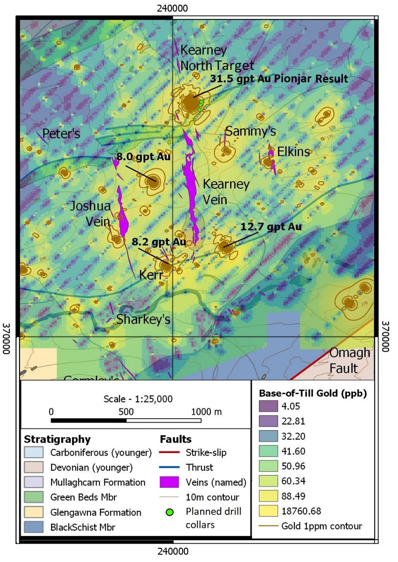 Galantas Gold Plans to Drill Key Target Area North of the Omagh Mine Site