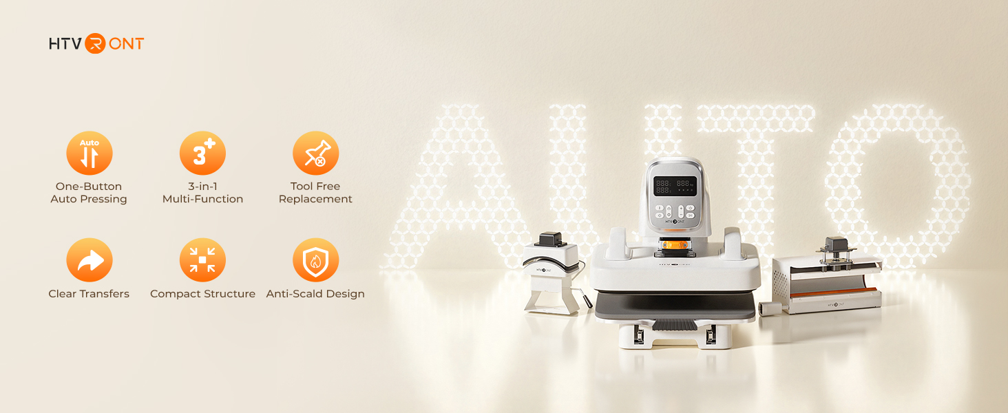 HTVRONT A100 Auto Multi Heat Press designed for multi-project heat press production in compact workspaces.