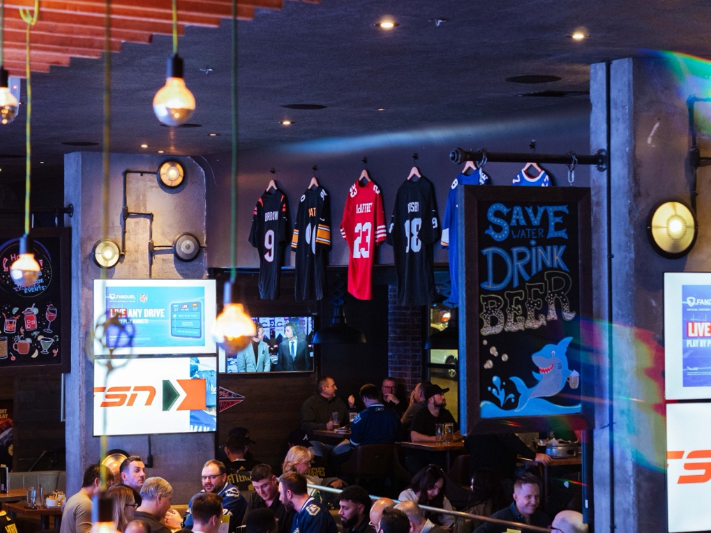 Image of Shark Club Vancouver’s Jersey Display