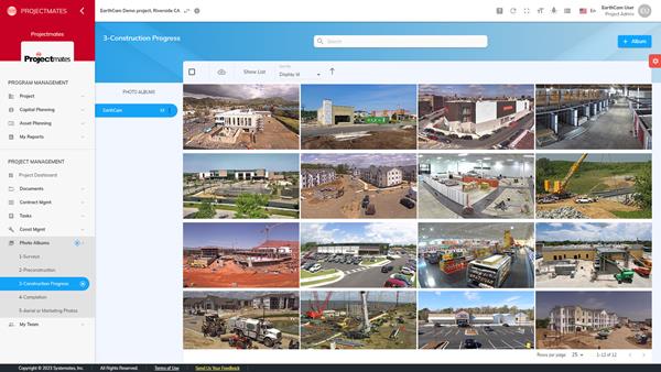 The Projectmates/EarthCam integration provide Owners actionable visual information 