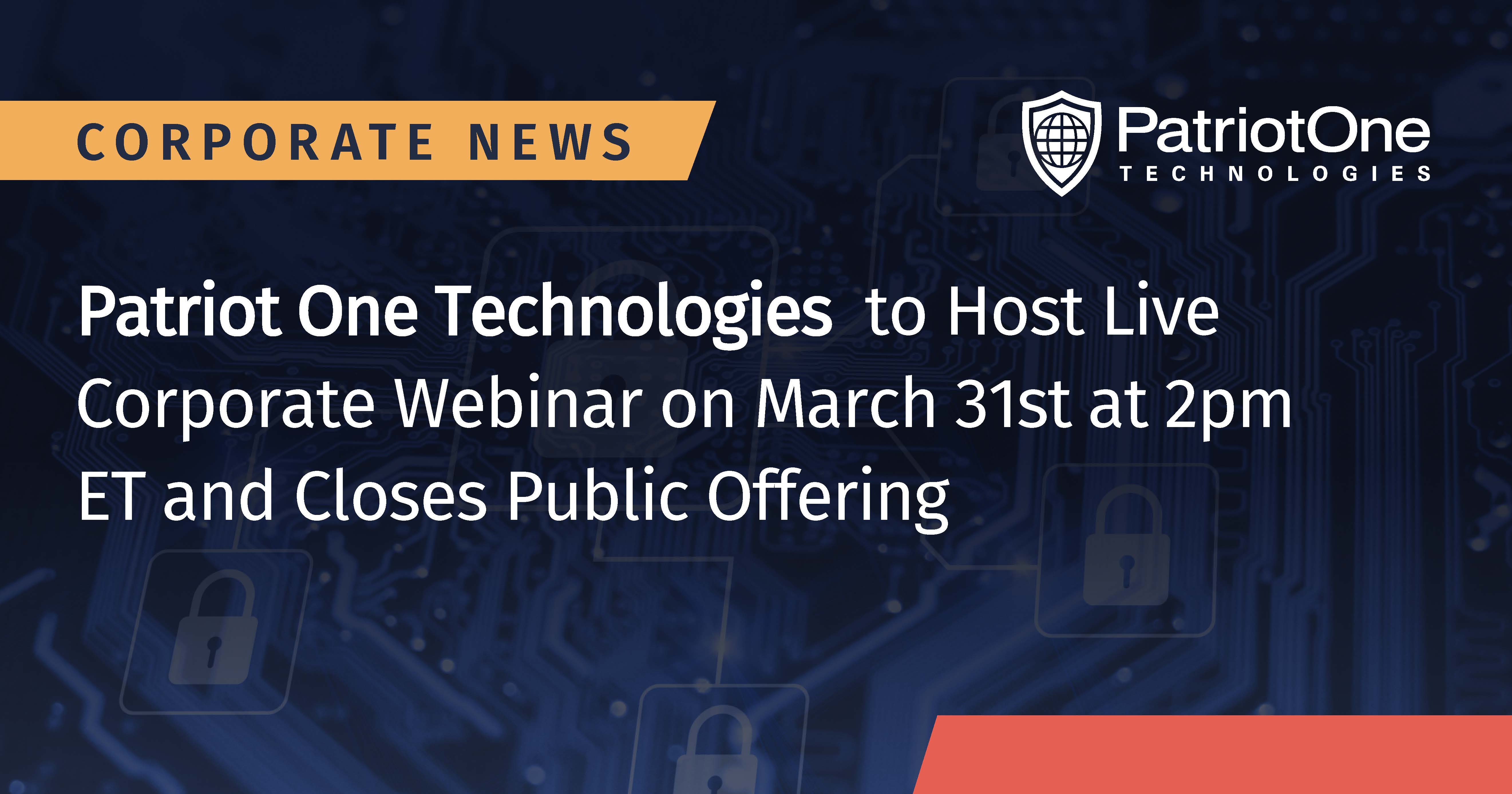 Live Corporate Webinar - March 31