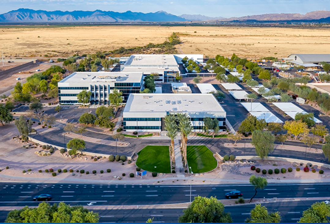Aerial view of Saras Micro Devices Chandler Campus