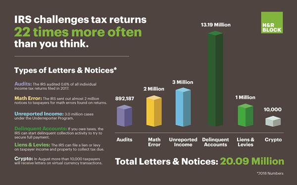 IRS challenges tax returns 22 times more often than you think