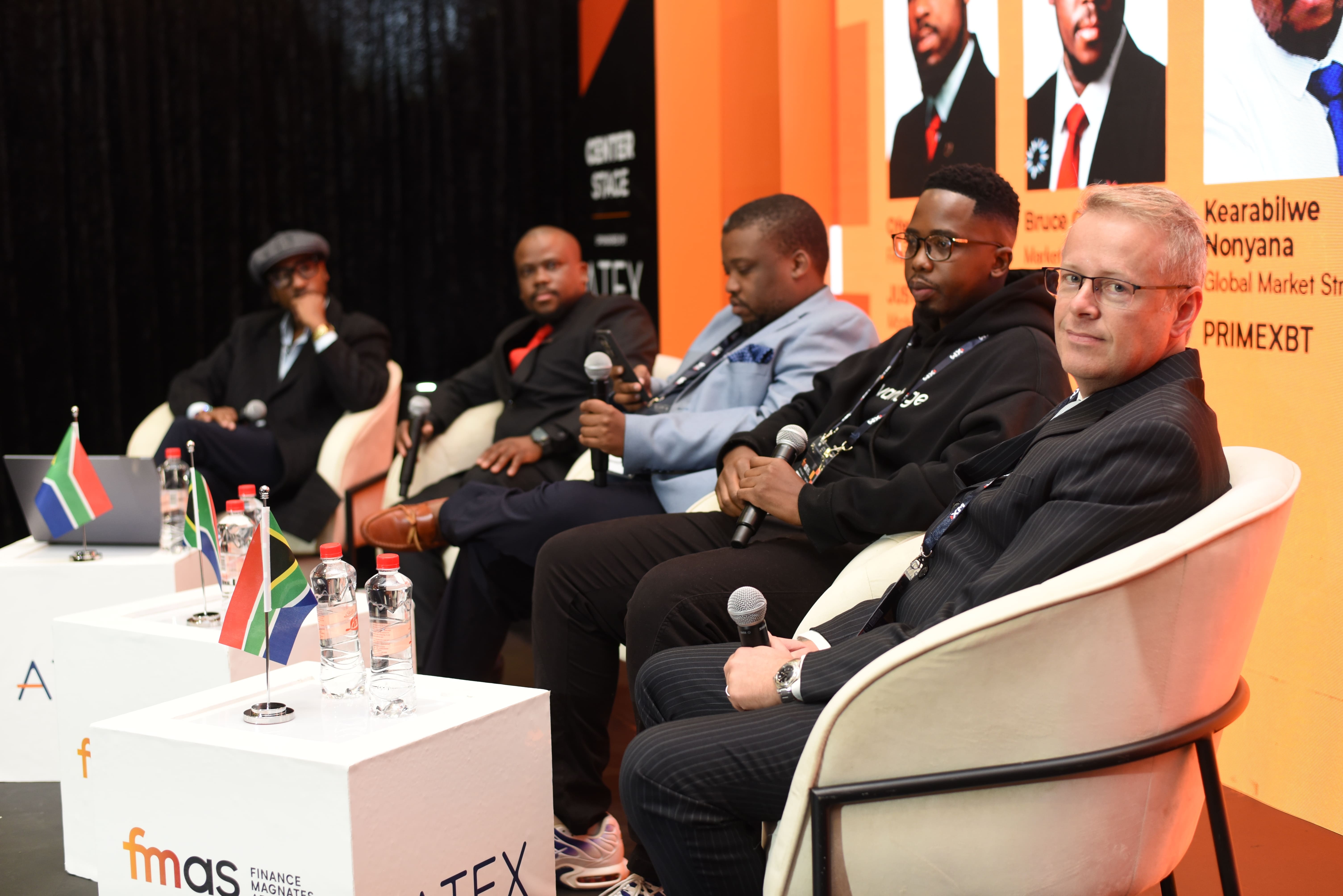 The full panel at 'The Global Gold Rush: Safe Haven or FOMO?' at FMAS 2026 with Pieter van Wyk on the far right. CTICC, Cape Town, 26 May 2026.