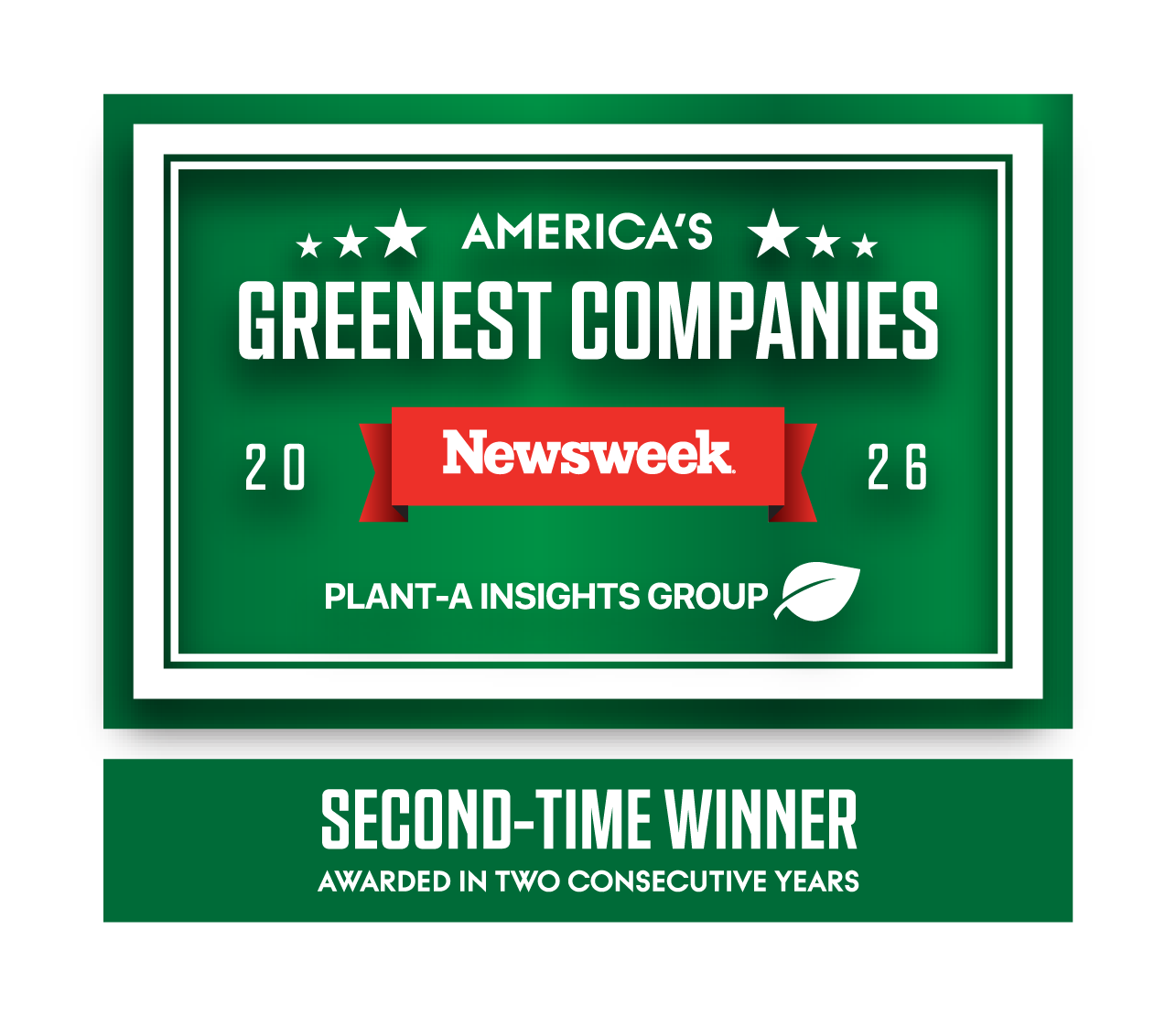 H2O America has been named one of America's Greenest Companies for the second year in a row