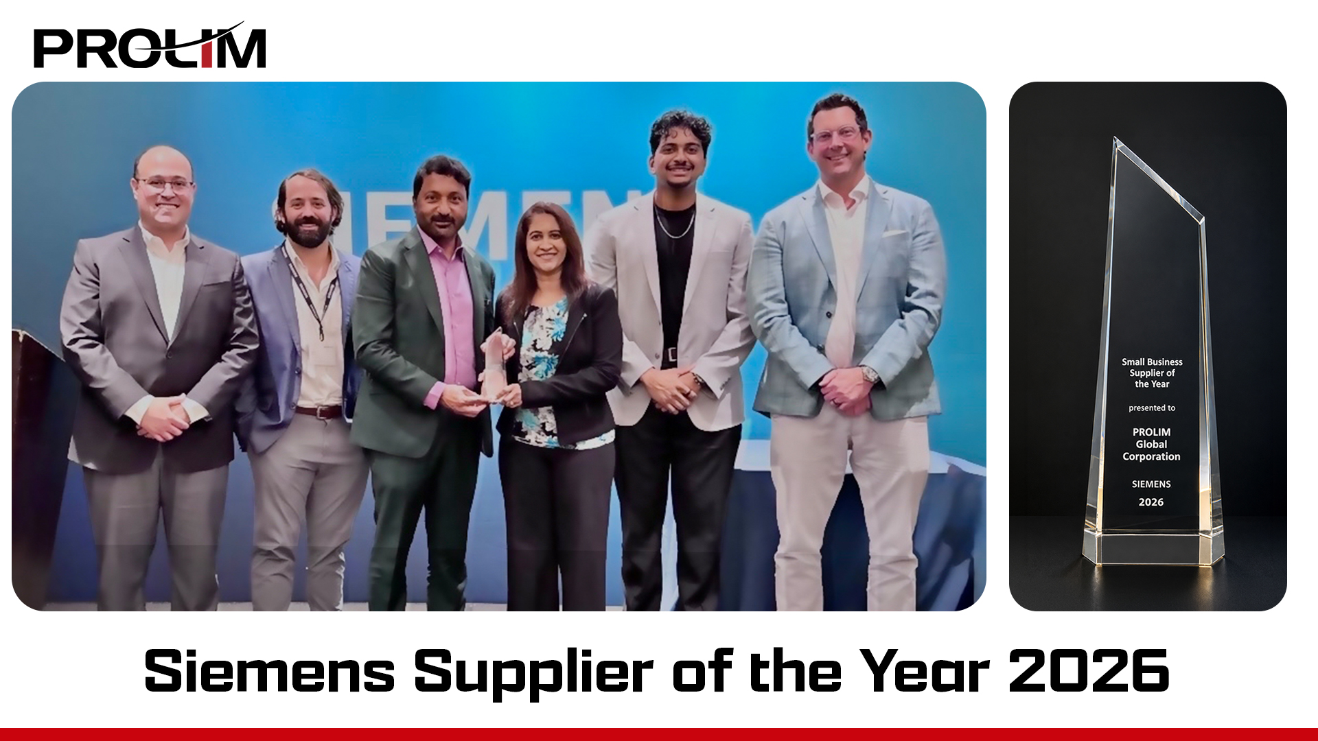Siemens recognizes PROLIM as “Supplier of the Year 2026"